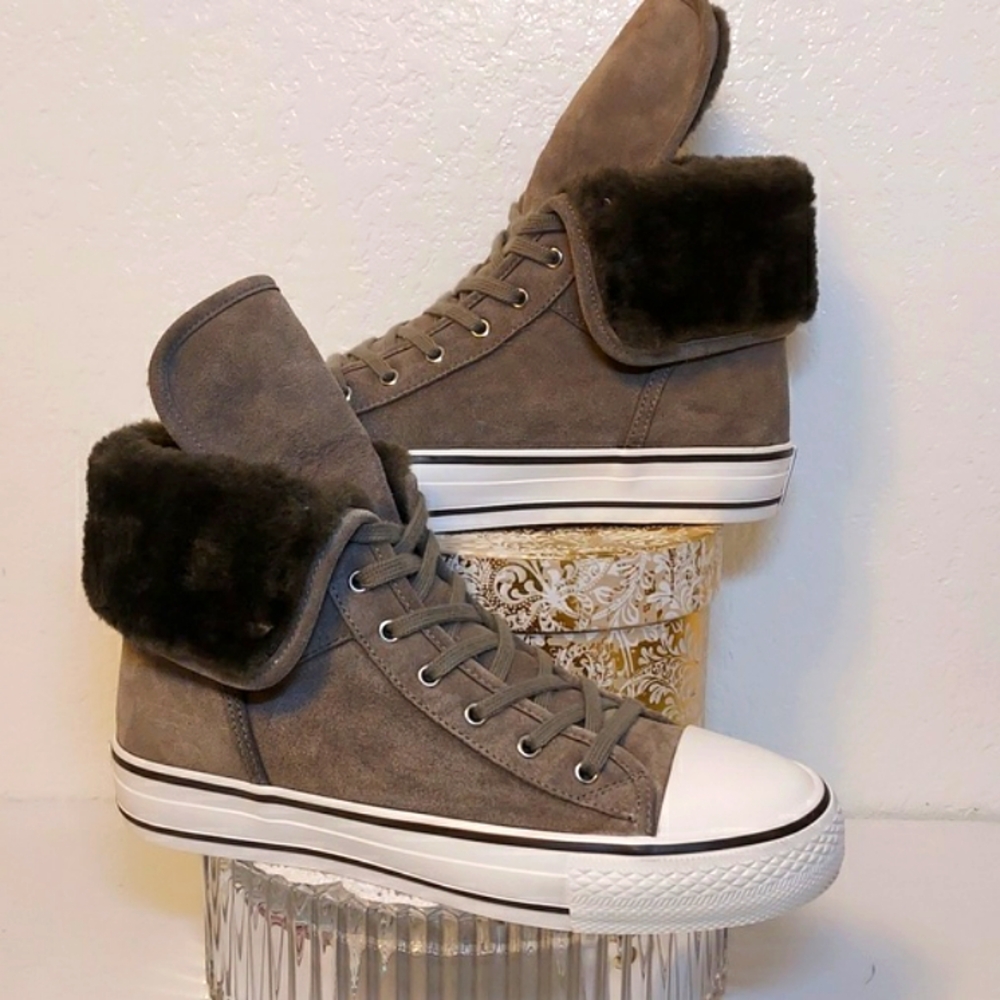 Womens Ash Vim Shearling High Top Sneakers